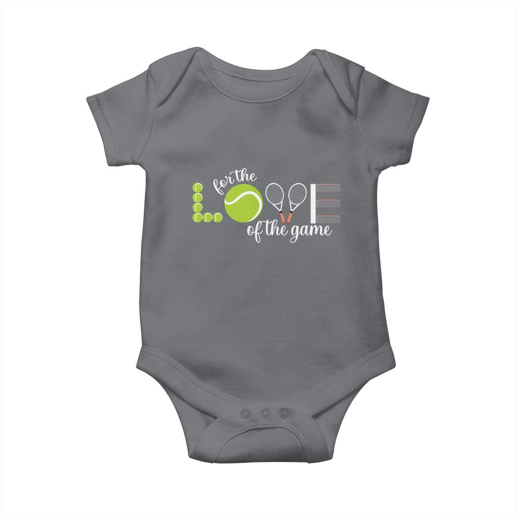 For The Love Of The Game Baby Onesie Funny Tennis Fan Gift - Wonder Print Shop