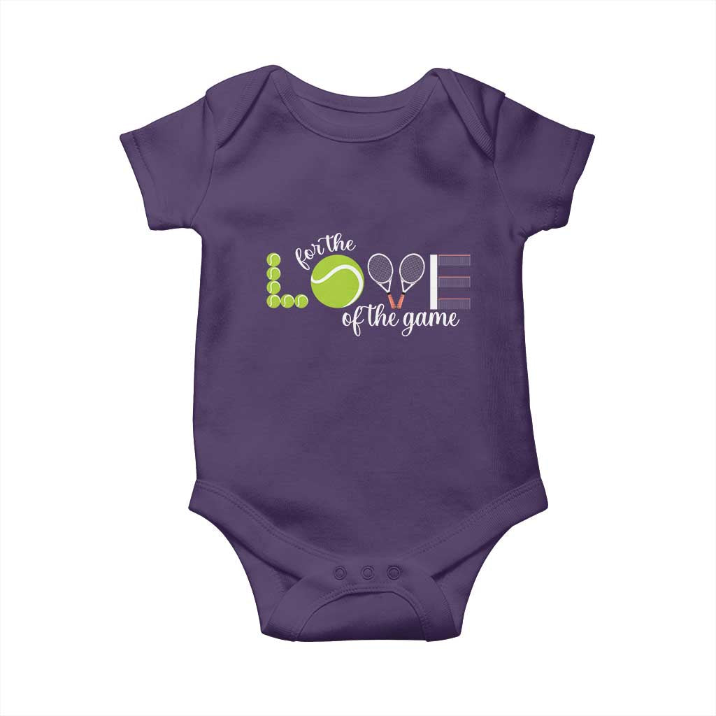 For The Love Of The Game Baby Onesie Funny Tennis Fan Gift - Wonder Print Shop
