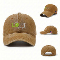 For The Love Of The Game Washed Cotton Baseball Cap Funny Tennis Fan Gift