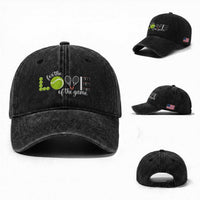 For The Love Of The Game Washed Cotton Baseball Cap Funny Tennis Fan Gift