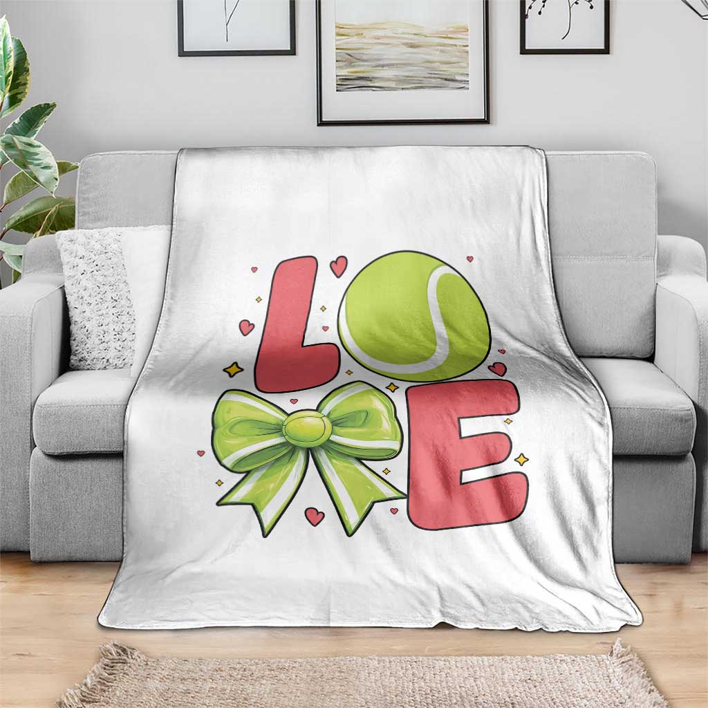 Love With A Tennis Ball Throw Blanket Valentines Day Gift - Wonder Print Shop