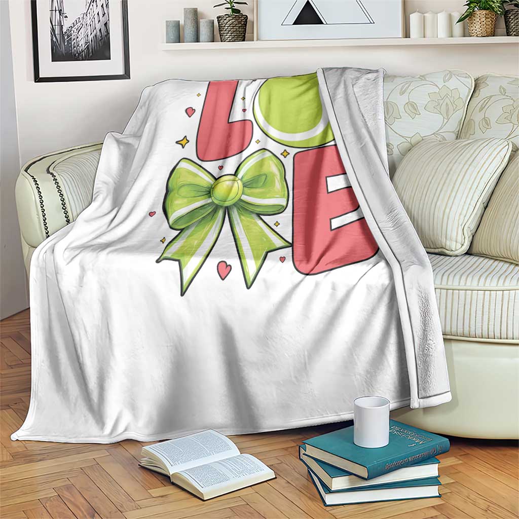 Love With A Tennis Ball Throw Blanket Valentines Day Gift - Wonder Print Shop
