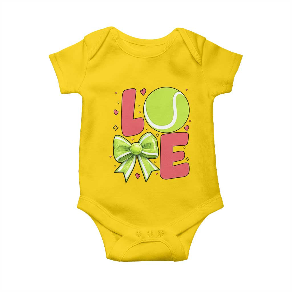 Love With A Tennis Ball Baby Onesie Valentines Day Gift - Wonder Print Shop