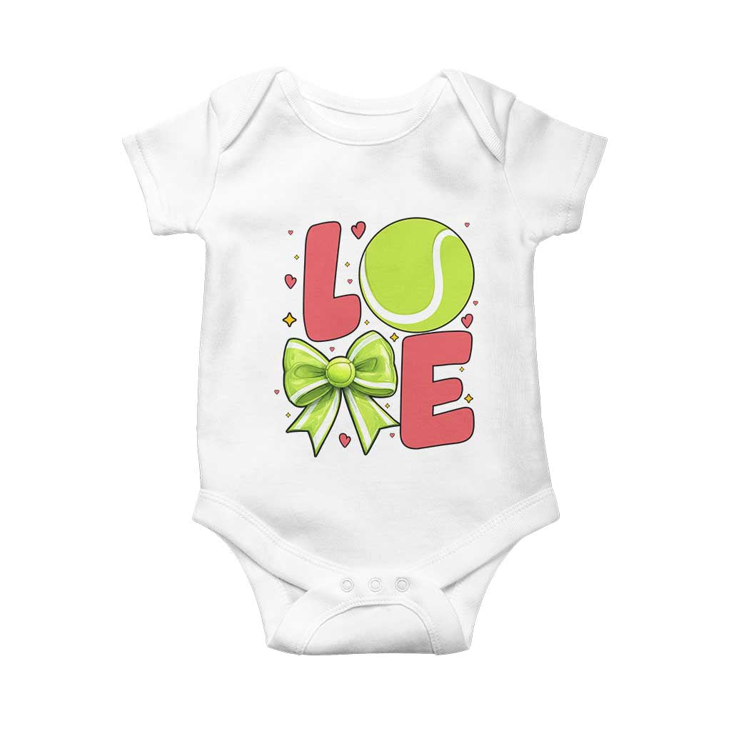 Love With A Tennis Ball Baby Onesie Valentines Day Gift - Wonder Print Shop