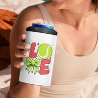 Love With A Tennis Ball 4 in 1 Can Cooler Tumbler Valentines Day Gift - Wonder Print Shop