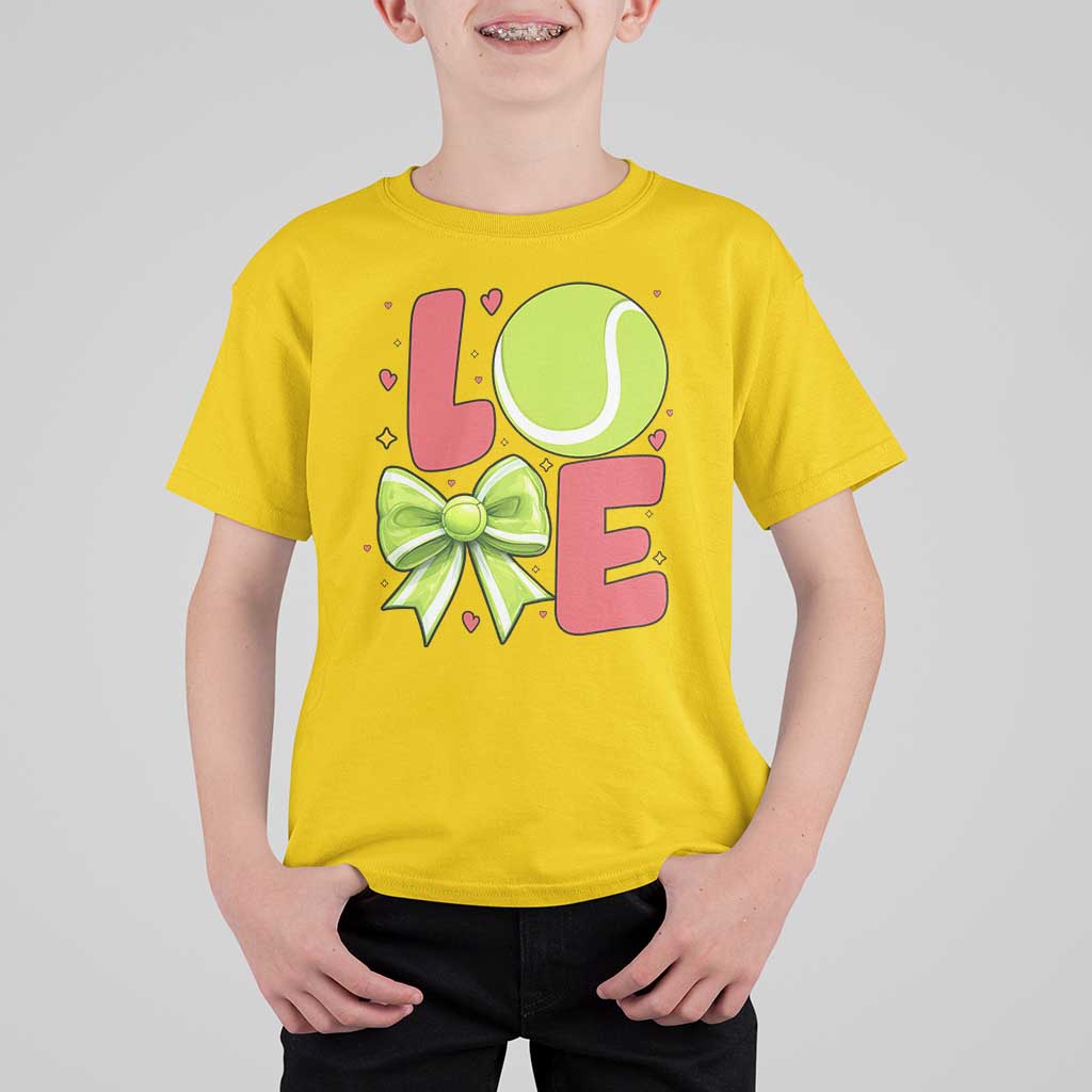 Love With A Tennis Ball T Shirt For Kid Valentines Day Gift - Wonder Print Shop