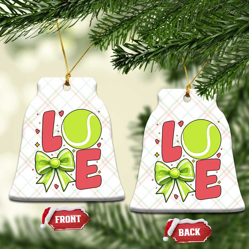 Love With A Tennis Ball Ceramic Ornament Valentines Day Gift - Wonder Print Shop