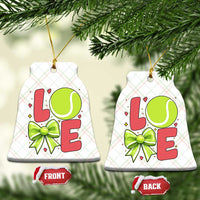 Love With A Tennis Ball Ceramic Ornament Valentines Day Gift - Wonder Print Shop