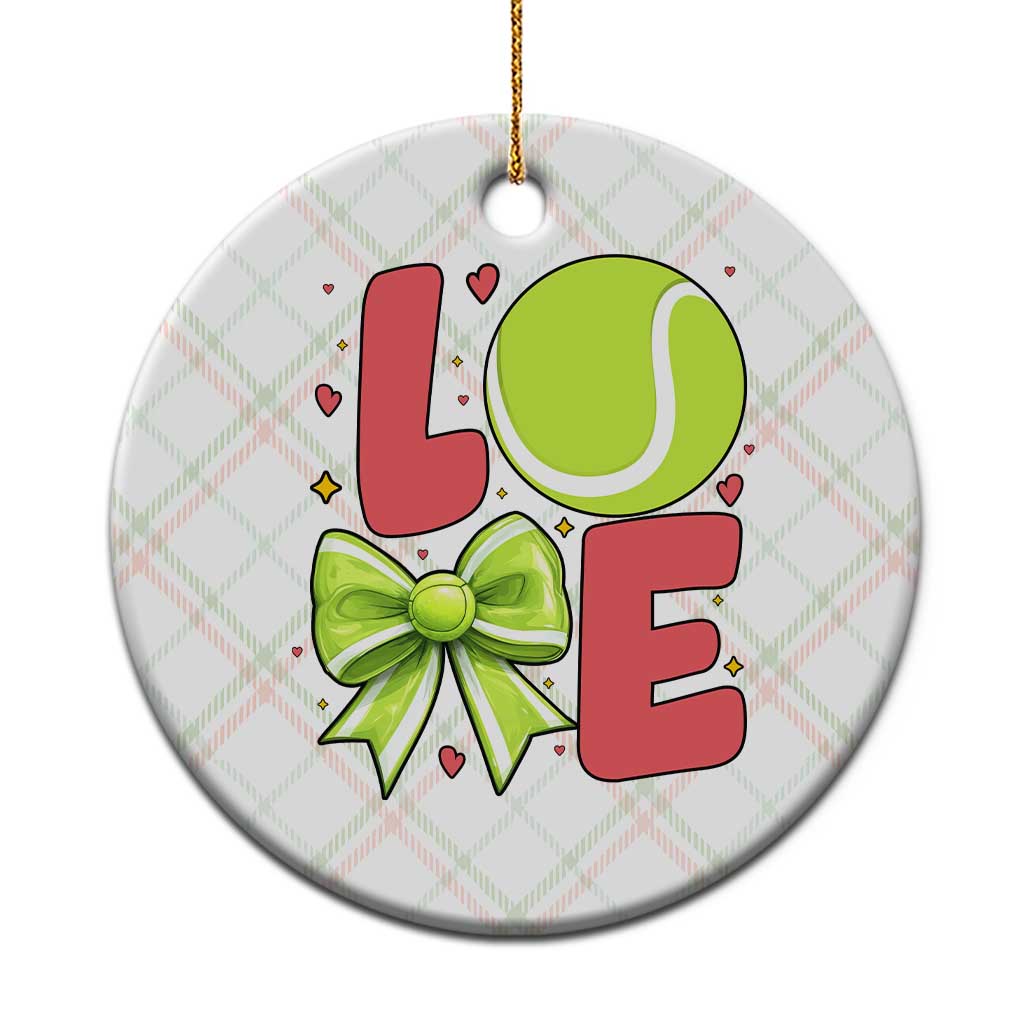 Love With A Tennis Ball Ceramic Ornament Valentines Day Gift - Wonder Print Shop