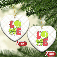 Love With A Tennis Ball Ceramic Ornament Valentines Day Gift - Wonder Print Shop