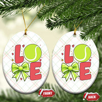 Love With A Tennis Ball Ceramic Ornament Valentines Day Gift - Wonder Print Shop