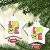 Love With A Tennis Ball Ceramic Ornament Valentines Day Gift - Wonder Print Shop