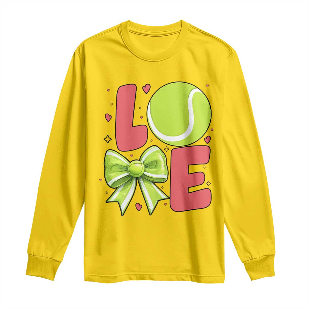 Love With A Tennis Ball Long Sleeve Shirt Valentines Day Gift - Wonder Print Shop