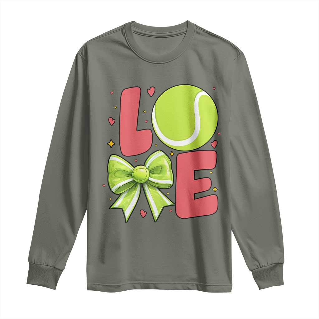 Love With A Tennis Ball Long Sleeve Shirt Valentines Day Gift - Wonder Print Shop