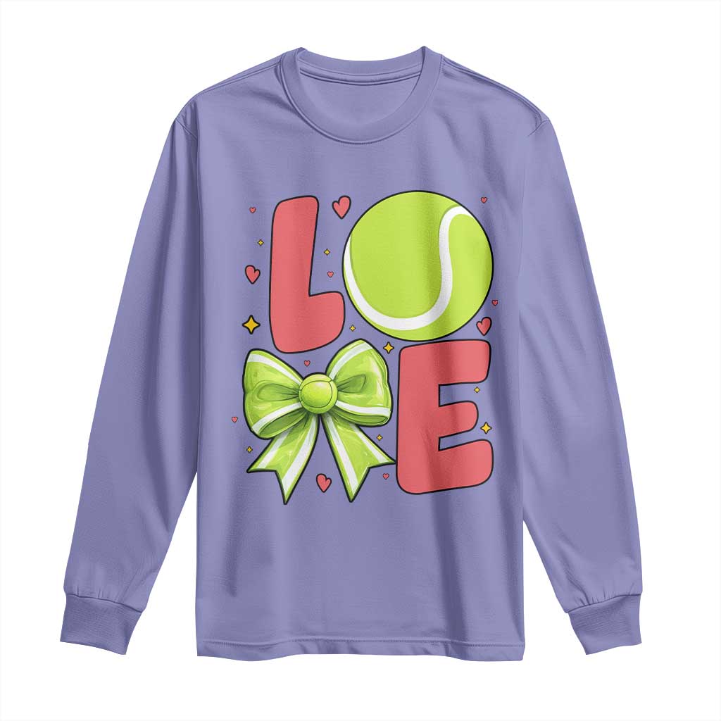 Love With A Tennis Ball Long Sleeve Shirt Valentines Day Gift - Wonder Print Shop