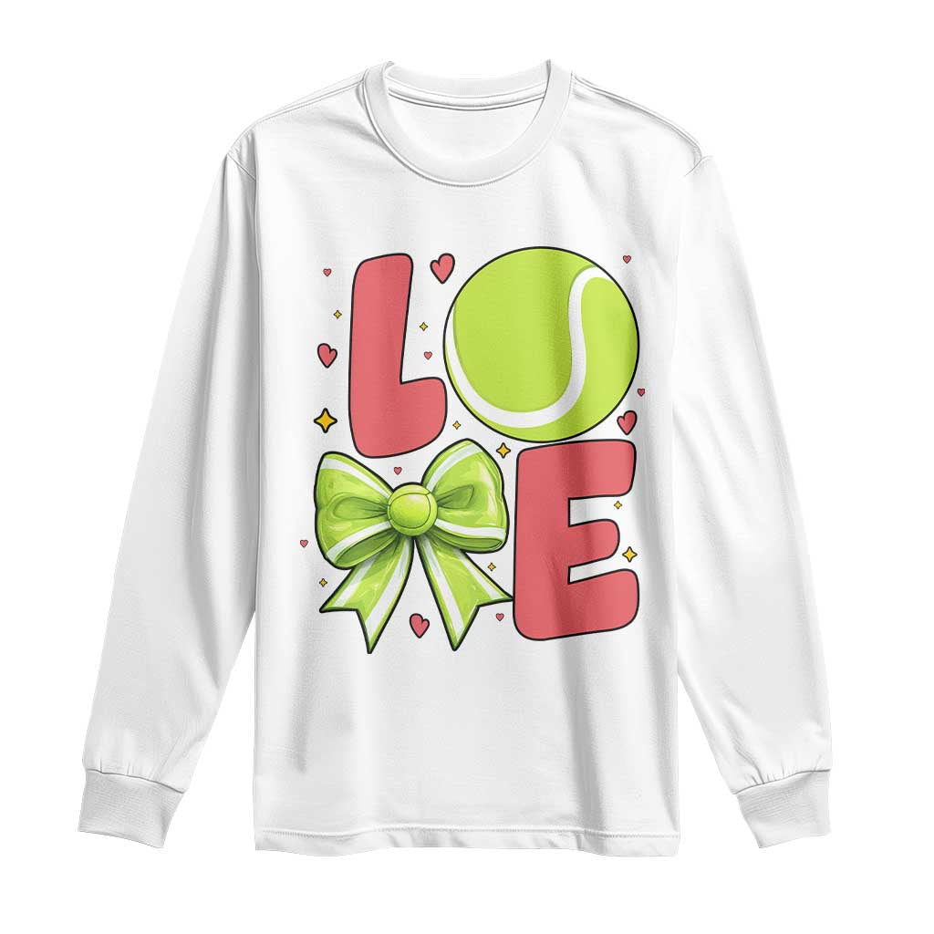 Love With A Tennis Ball Long Sleeve Shirt Valentines Day Gift - Wonder Print Shop
