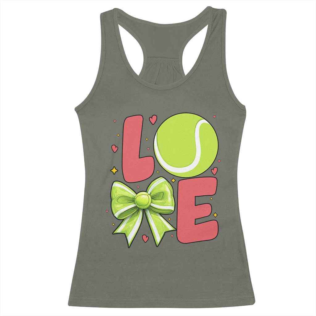 Love With A Tennis Ball Racerback Tank Top Valentines Day Gift - Wonder Print Shop