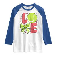 Love With A Tennis Ball Raglan Shirt Valentines Day Gift - Wonder Print Shop