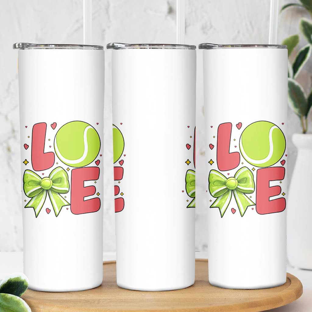 Love With A Tennis Ball Skinny Tumbler Valentines Day Gift - Wonder Print Shop