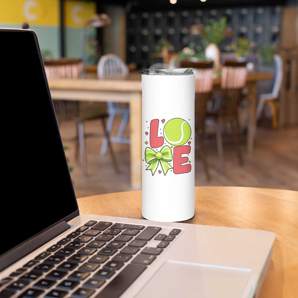 Love With A Tennis Ball Skinny Tumbler Valentines Day Gift - Wonder Print Shop