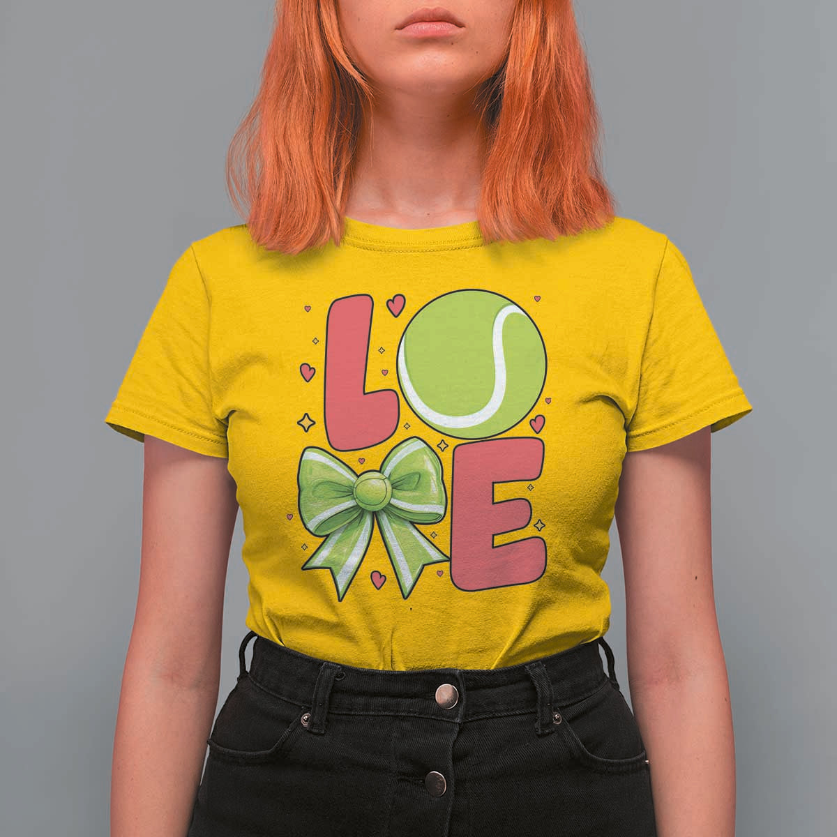 Love With A Tennis Ball T Shirt For Women Valentines Day Gift - Wonder Print Shop