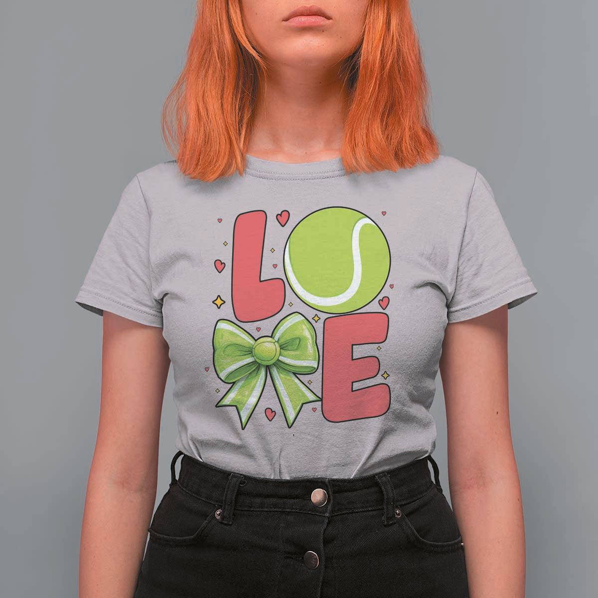 Love With A Tennis Ball T Shirt For Women Valentines Day Gift - Wonder Print Shop