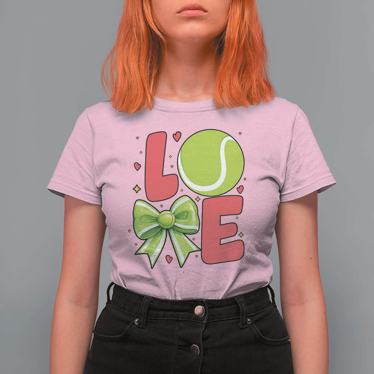 Love With A Tennis Ball T Shirt For Women Valentines Day Gift - Wonder Print Shop