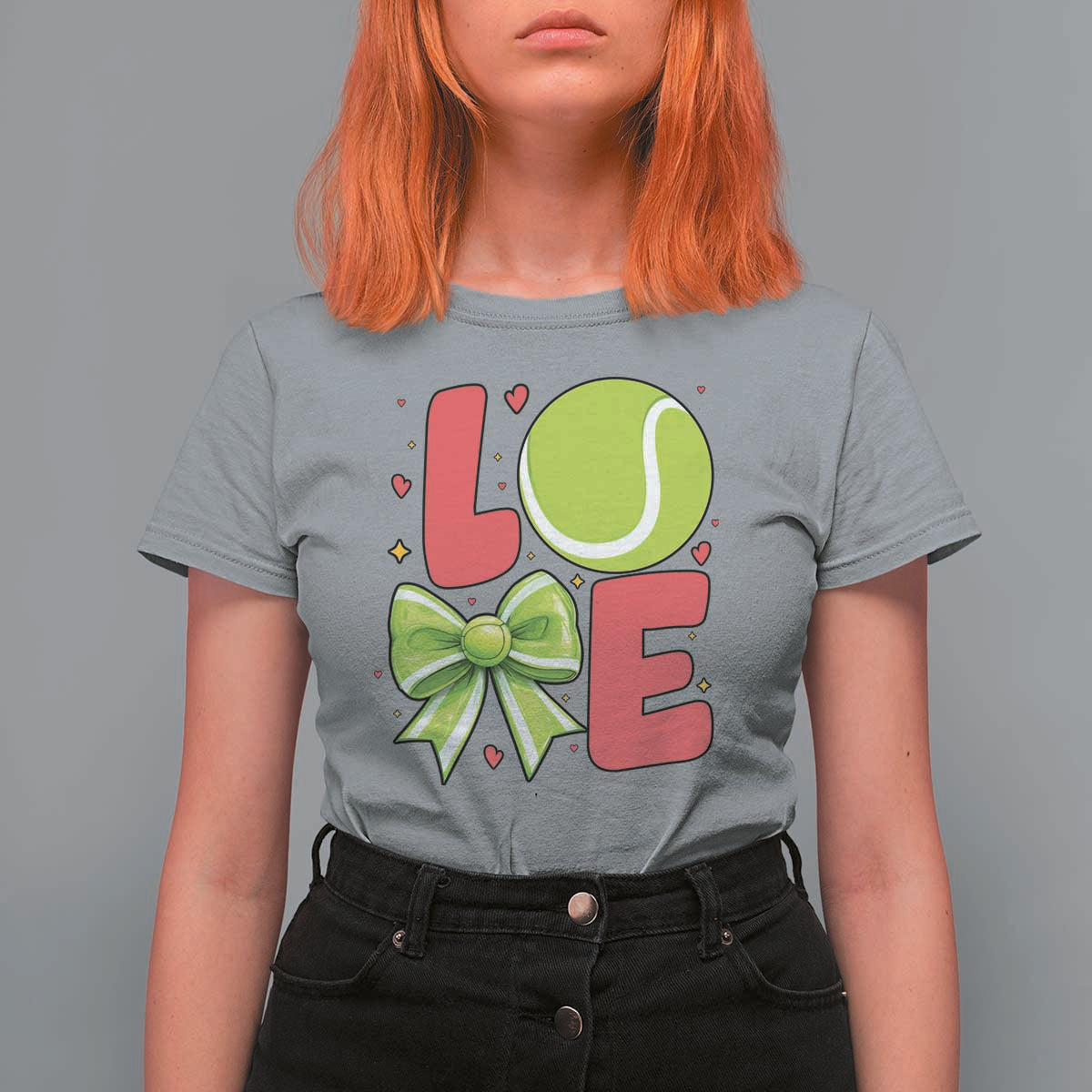 Love With A Tennis Ball T Shirt For Women Valentines Day Gift - Wonder Print Shop