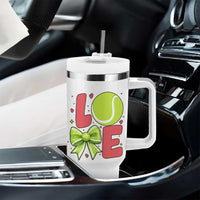 Love With A Tennis Ball Tumbler With Handle Valentines Day Gift - Wonder Print Shop