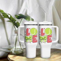Love With A Tennis Ball Tumbler With Handle Valentines Day Gift - Wonder Print Shop