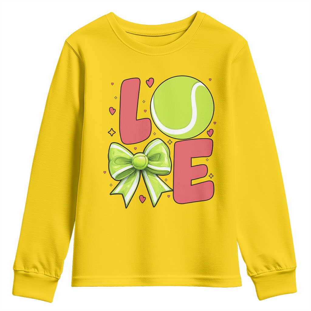 Love With A Tennis Ball Youth Sweatshirt Valentines Day Gift - Wonder Print Shop