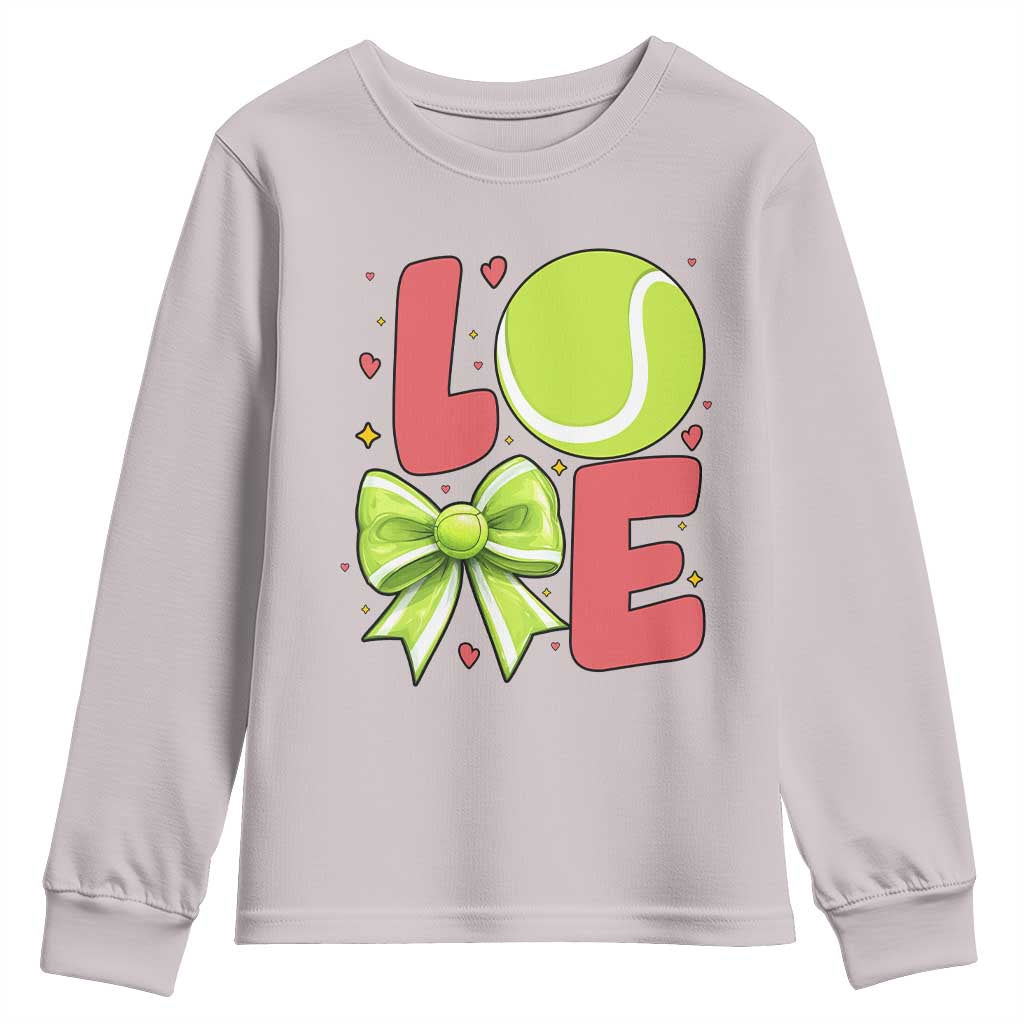 Love With A Tennis Ball Youth Sweatshirt Valentines Day Gift - Wonder Print Shop