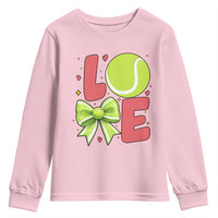 Love With A Tennis Ball Youth Sweatshirt Valentines Day Gift - Wonder Print Shop