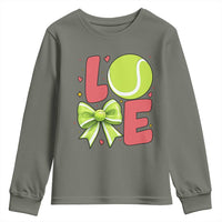 Love With A Tennis Ball Youth Sweatshirt Valentines Day Gift - Wonder Print Shop