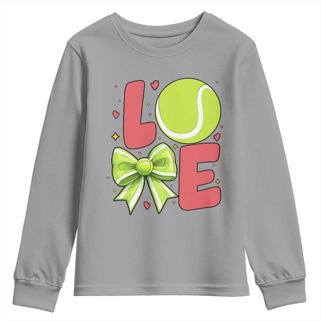 Love With A Tennis Ball Youth Sweatshirt Valentines Day Gift - Wonder Print Shop