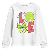 Love With A Tennis Ball Youth Sweatshirt Valentines Day Gift - Wonder Print Shop