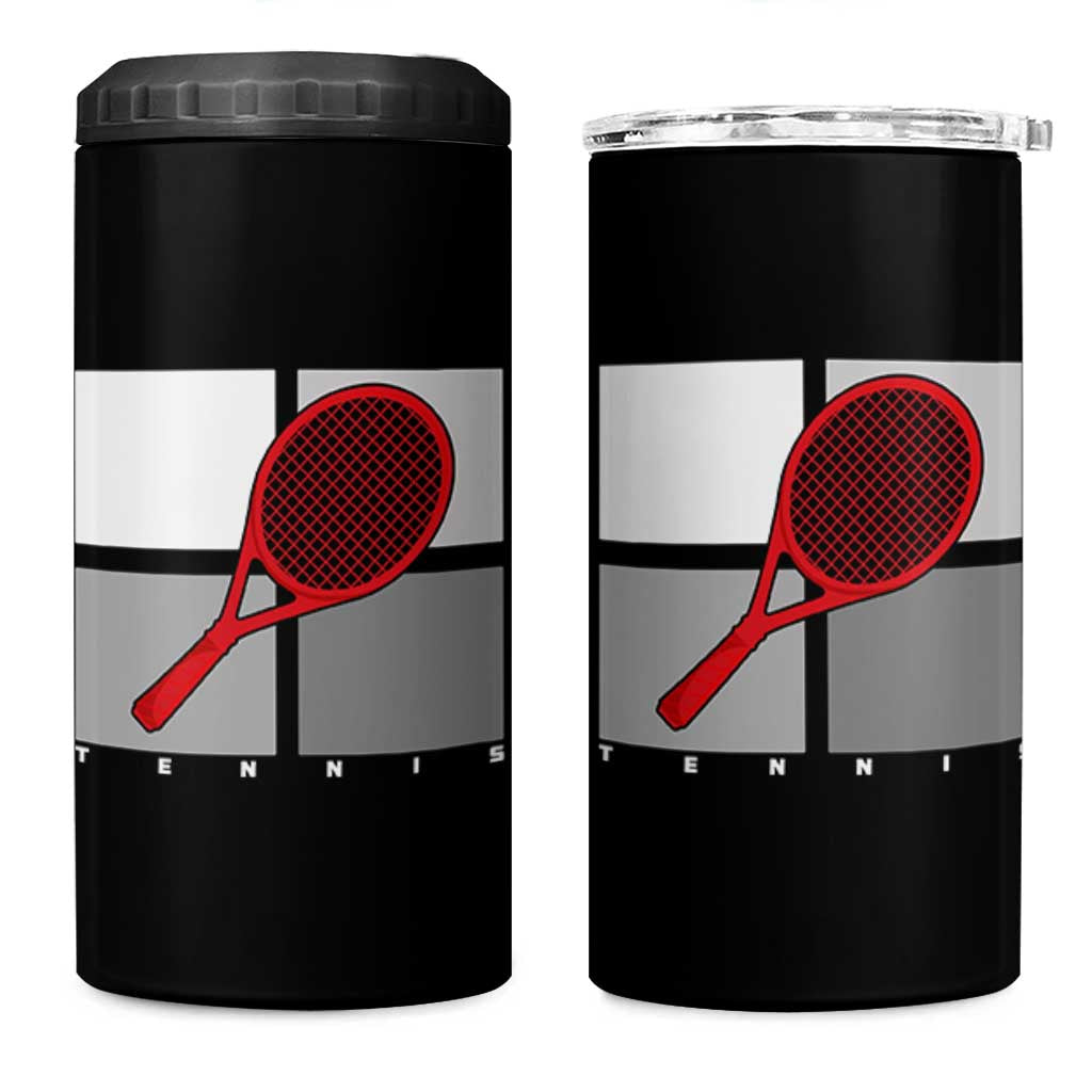 Tennis Obsession 4 in 1 Can Cooler Tumbler Vintage Sports Lover Gift - Wonder Print Shop