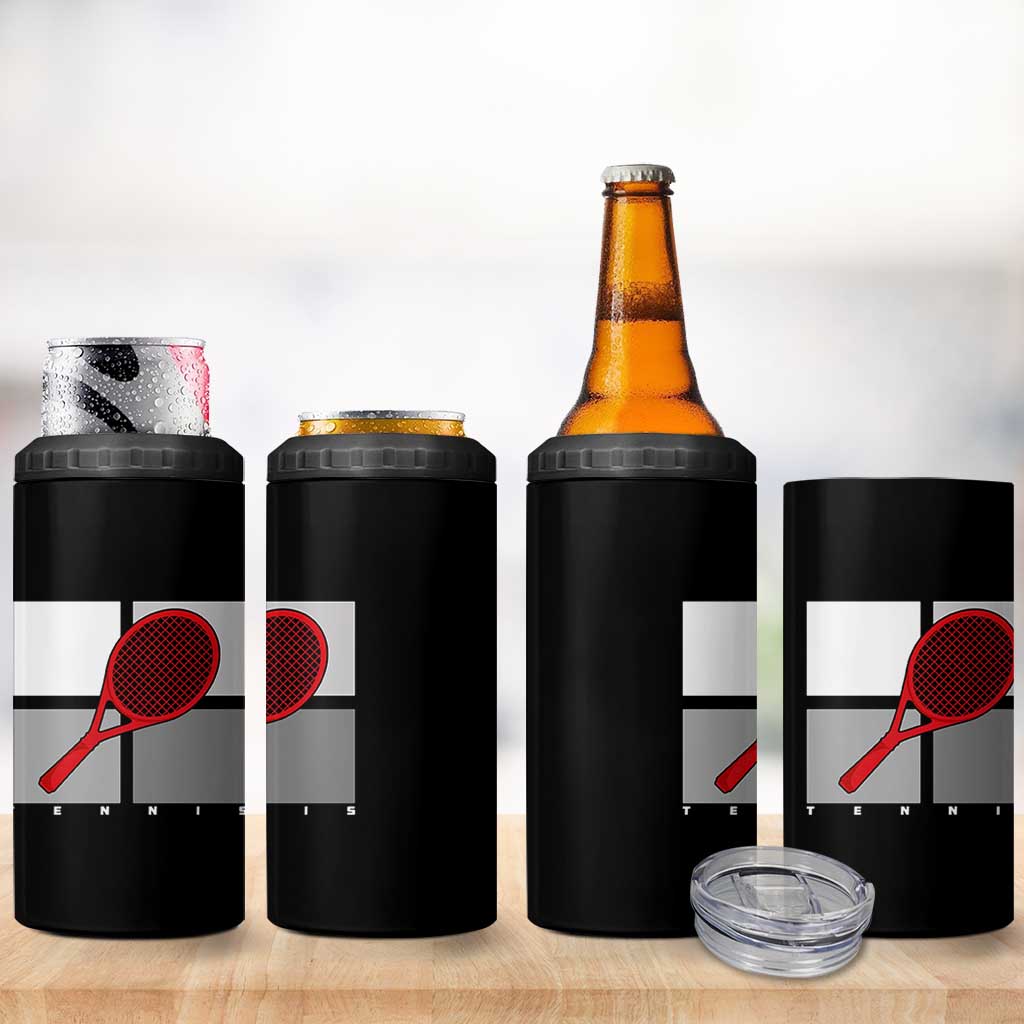 Tennis Obsession 4 in 1 Can Cooler Tumbler Vintage Sports Lover Gift - Wonder Print Shop