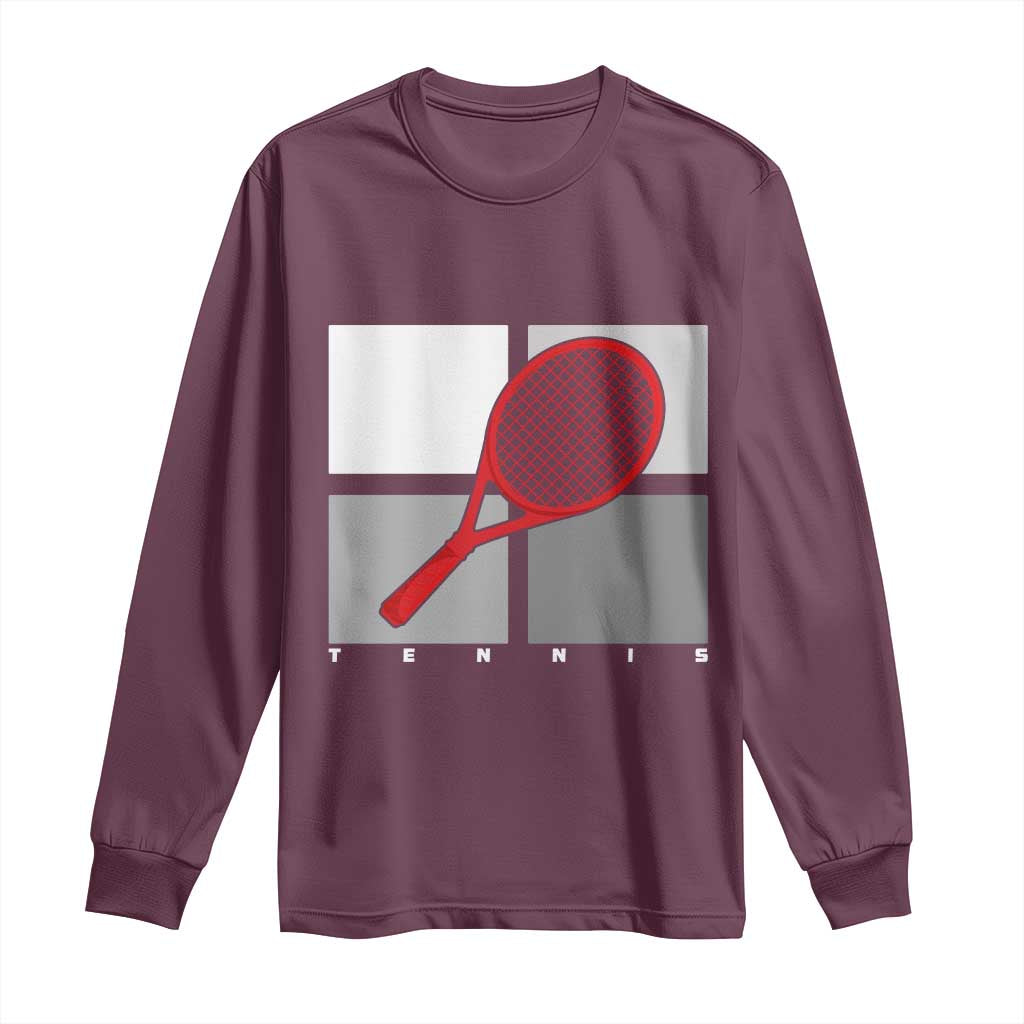 Tennis Obsession Long Sleeve Shirt Vintage Sports Lover Gift - Wonder Print Shop