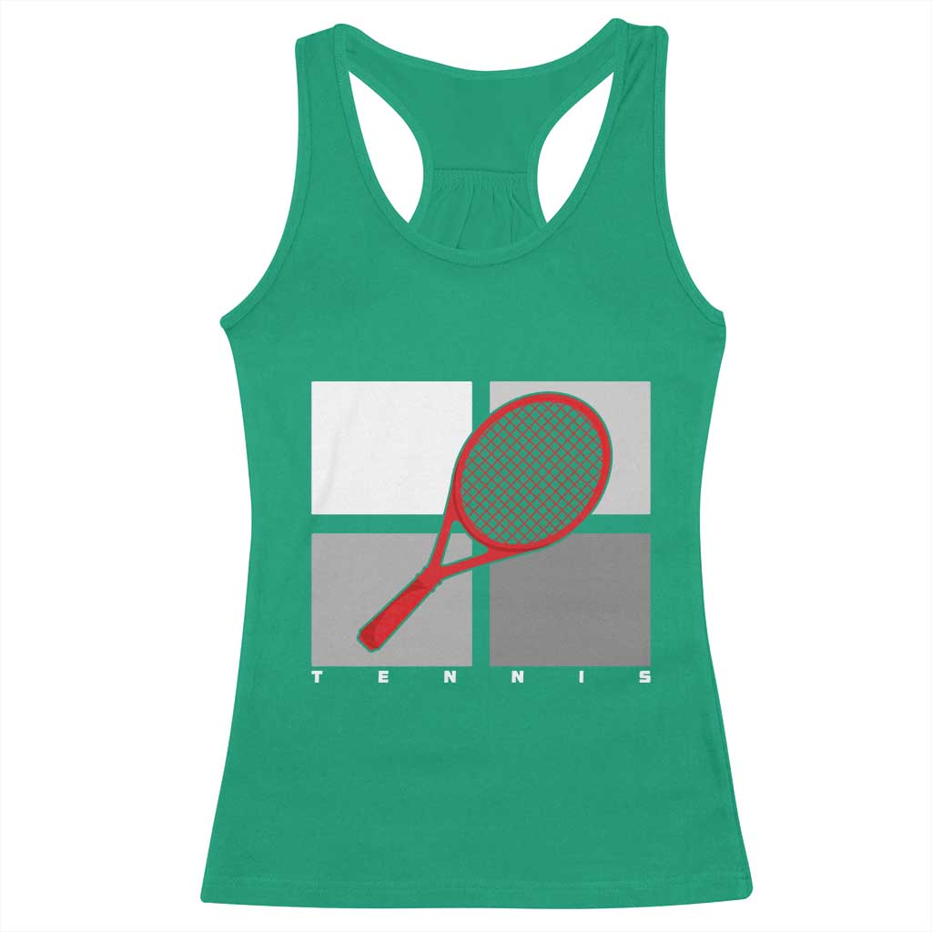 Tennis Obsession Racerback Tank Top Vintage Sports Lover Gift - Wonder Print Shop