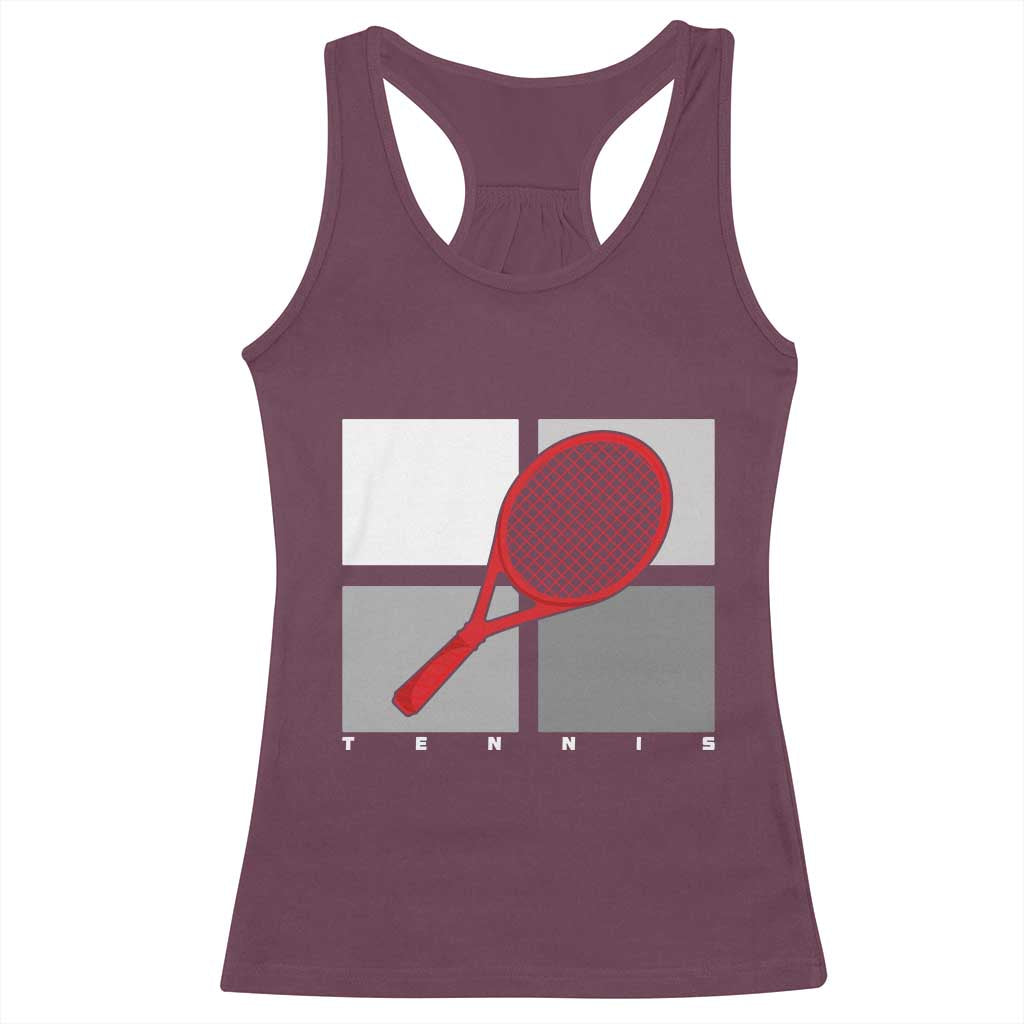 Tennis Obsession Racerback Tank Top Vintage Sports Lover Gift - Wonder Print Shop