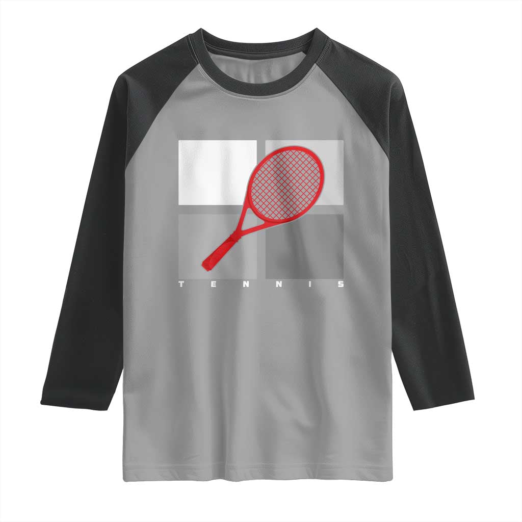 Tennis Obsession Raglan Shirt Vintage Sports Lover Gift - Wonder Print Shop