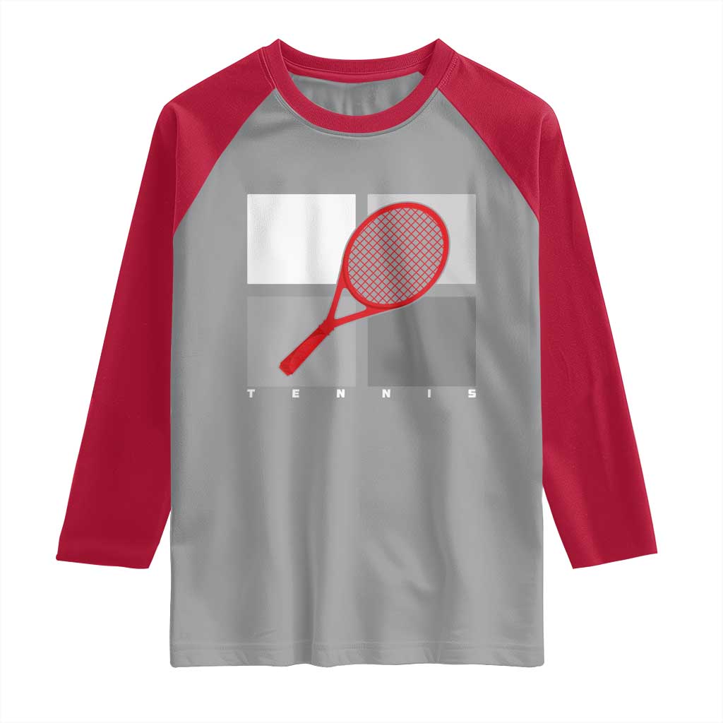 Tennis Obsession Raglan Shirt Vintage Sports Lover Gift - Wonder Print Shop