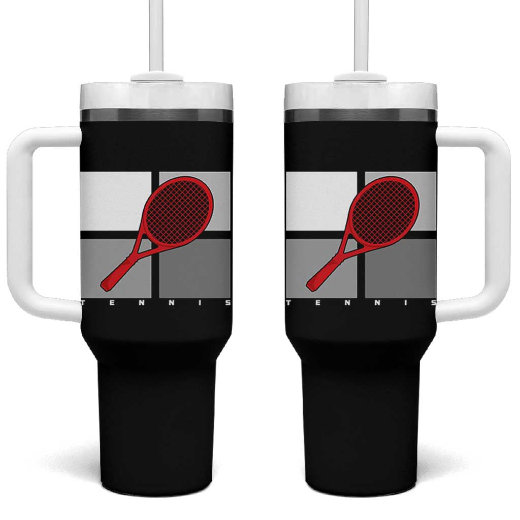 Tennis Obsession Tumbler With Handle Vintage Sports Lover Gift - Wonder Print Shop
