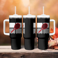 Tennis Obsession Tumbler With Handle Vintage Sports Lover Gift - Wonder Print Shop