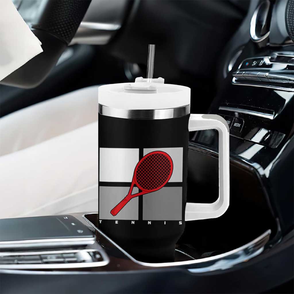 Tennis Obsession Tumbler With Handle Vintage Sports Lover Gift - Wonder Print Shop