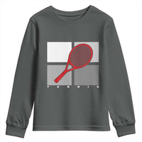 Tennis Obsession Youth Sweatshirt Vintage Sports Lover Gift - Wonder Print Shop