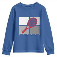 Tennis Obsession Youth Sweatshirt Vintage Sports Lover Gift - Wonder Print Shop