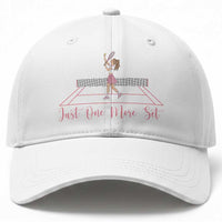 Just One More Set Baseball Cap Funny Tennis Player Gift For Women