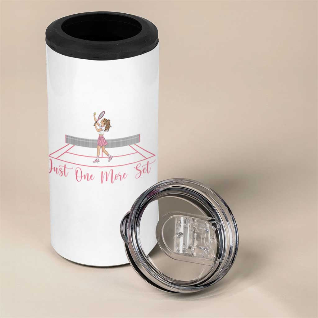 Just One More Set 4 in 1 Can Cooler Tumbler Funny Tennis Player Gift For Women - Wonder Print Shop